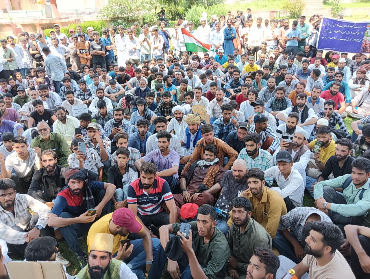 A protest by the Gujjar and Bakerwal communities against the government&#039;s quota move in Srinagar [Courtesy of Gujjar-Bakerwal Youth Welfare Conference]